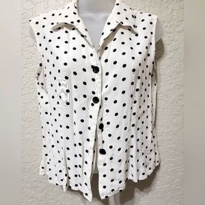 White polkadot blouse